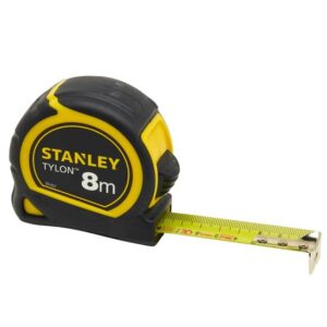 STANLEY Bandmaß mit Gürtelclip Tylon - Bandlänge 3 / 5 / 8 Meter,  Rollmaßband, Messband