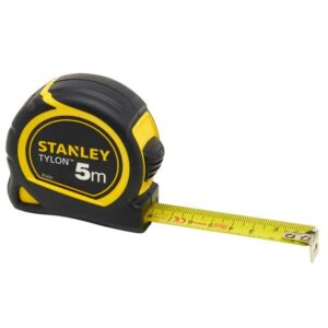 STANLEY Bandmaß mit Gürtelclip Tylon - Bandlänge 3 / 5 / 8 Meter,  Rollmaßband, Messband