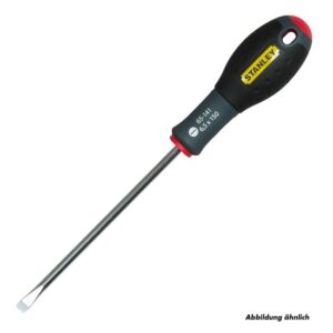 STANLEY FatMax Schraubendreher 0-65-479 Schlitz 3 x 75 mm, Griff direkt auf die Chrom-Vanadium Klinge aufgebracht praktisch unzerstörbar