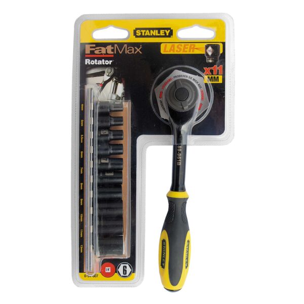 STANLEY FatMax Rotator Umschaltknarre mit Steckschlüsseln 1/4'' - 11-teilig – Bild 2