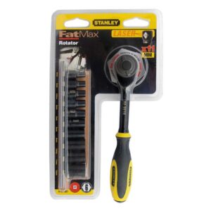 STANLEY FatMax Rotator Umschaltknarre mit Steckschlüsseln 1/4'' - 11-teilig