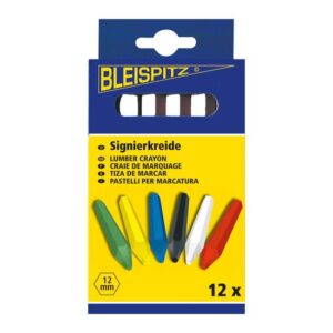 Bleispitz Signierkreide 12 Stück, Markierkreide, Forstkreide, Kreide, Reifenkreide, Baukreide