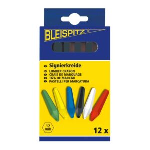 Bleispitz Signierkreide 12 Stück, Markierkreide, Forstkreide, Kreide, Reifenkreide, Baukreide