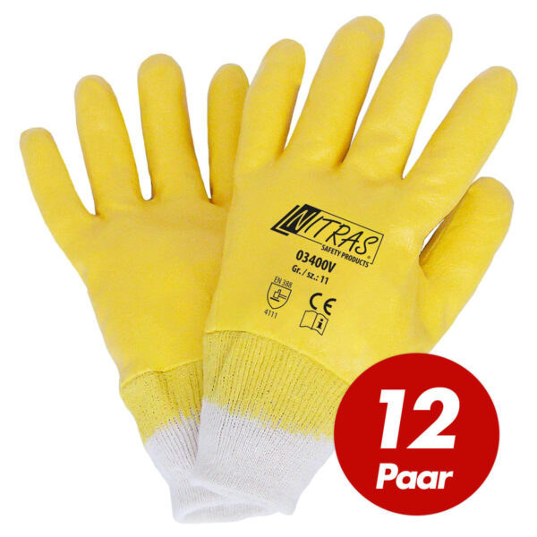 NITRAS 03400V Nitrilhandschuhe, Schutzhandschuhe, Gartenhandschuhe - VPE 12 Paar – Bild 2