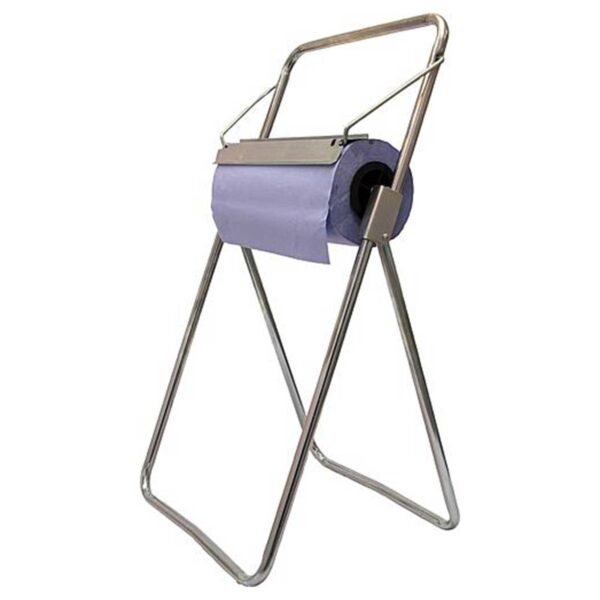 FRONTTOOL Bodenständer für Putzrolle, mobile Halterung f. Papierrollen bis 38cm Breite – Bild 2