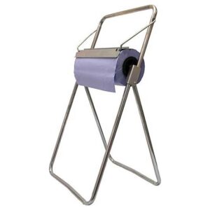 FRONTTOOL Bodenständer für Putzrolle, mobile Halterung f. Papierrollen bis 38cm Breite