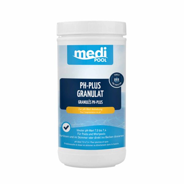 mediPOOL pH-Plus Granulat, pH Heber, pH Regulator, Wasserpflege, Chlorgranulat für den Pool – Bild 2
