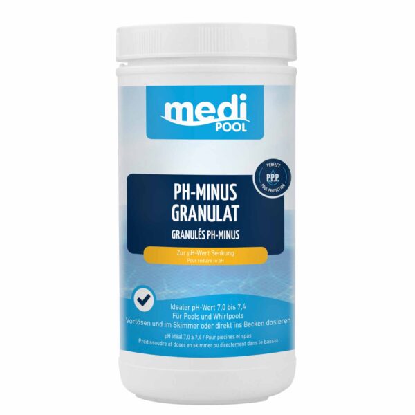 mediPOOL pH-Minus Granulat, pH Senker, pH Regulator, Wasserpflege, Granulat für den Pool – Bild 2