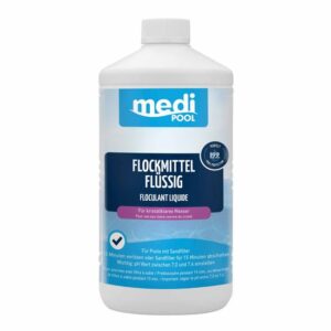medi POOL Flockmittel flüssig 1 Liter, Flockungsmittel, Flockmittel, Wasserpflege