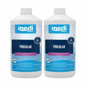mediPOOL PoolKlar 1 Liter, Trübungsbeseitiger, Klareffekt, Wasserpflege, Poolreiniger