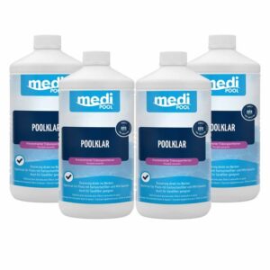 mediPOOL PoolKlar 1 Liter, Trübungsbeseitiger, Klareffekt, Wasserpflege, Poolreiniger