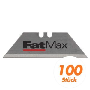 Stanley FatMax Trapezklingen (0,65 mm Klingenstärke, 100 Stück im Spender, S3-Technologie, bruchfest bis zu 35kg) 0-11-700