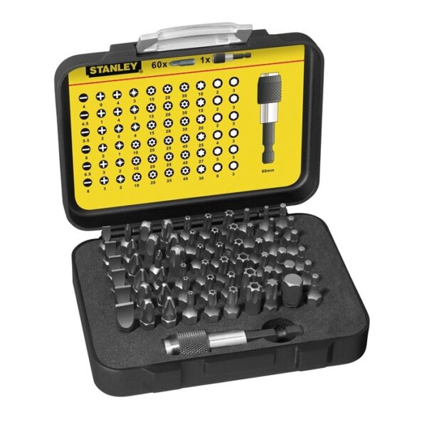 STANLEY 1-13-902 Bit-Sortiment 1/4" - 61-teilig - mit magnetischem Bithalter – Bild 2