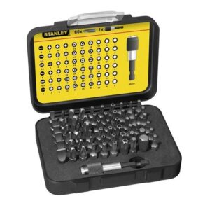 STANLEY 1-13-902 Bit-Sortiment 1/4" - 61-teilig - mit magnetischem Bithalter