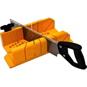 Stanley Gehrungslade, PVC 1-20-600 mit Säge, 12 TPI Zahnung, integrierter Sägenstopp, 90 / 45 / 22,5 Grad Winkel einstellbar