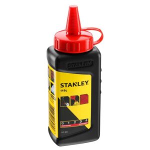 STANLEY Schlagschnurkreide 1-47-404 115g - Schlagschnurpulver rot, Markierfarbe