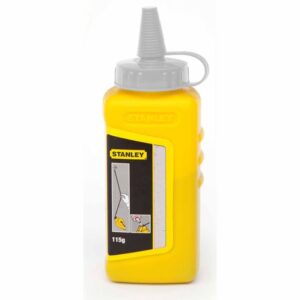 STANLEY 1-47-405 Schlagschnurkreide Schlagschnurpulver - Farbe WEISS 115g