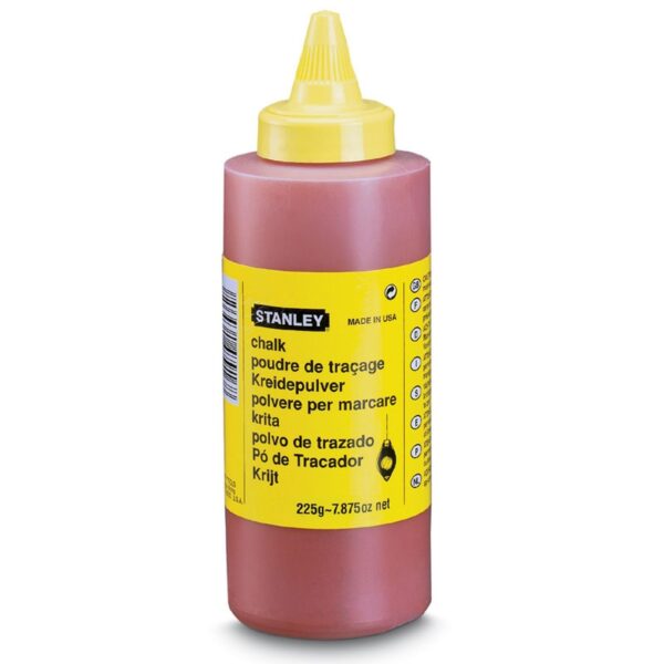 STANLEY Schlagschnurkreide 1-47-804 225g - Schlagschnurpulver rot, Markierfarbe – Bild 2