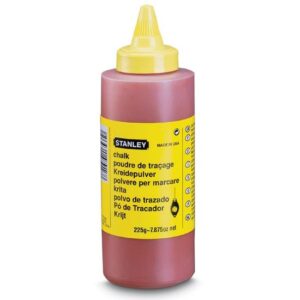 STANLEY Schlagschnurkreide 1-47-804 225g - Schlagschnurpulver rot, Markierfarbe