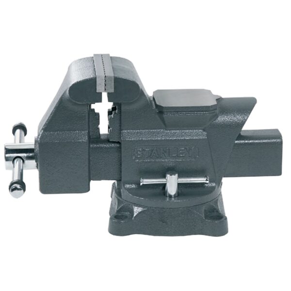 STANLEY MaxSteel® 1-83-066 Schraubstock für Werkbank, Drehbar - 100 mm Spannweite, Gußeiserne Konstruktion, Feingewinde – Bild 2