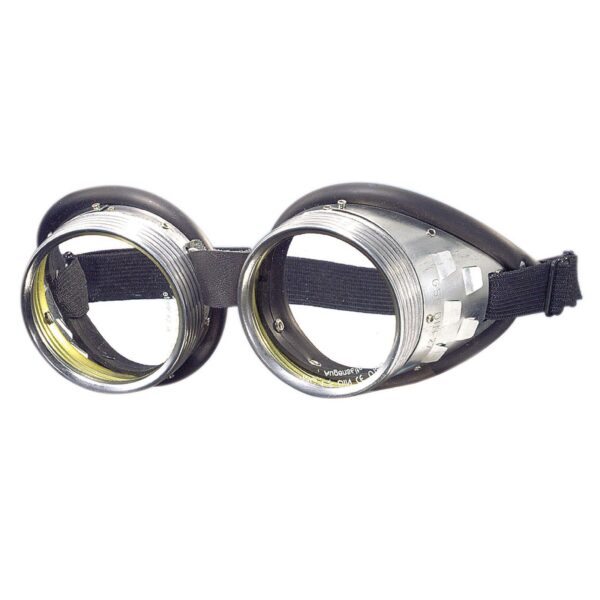 schweisser-king.de: Schraubringbrille mit Gummiwulst Schlauchgummipolster 50mm Glasdurchmesser klar oder grün getönt DIN 4-6 - Schutzbrille, Schweißerbrille, Schweißschutzbrille – Bild 2