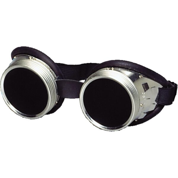schweisser-king.de: Schraubringbrille mit Gummiwulst Schlauchgummipolster 50mm Glasdurchmesser klar oder grün getönt DIN 4-6 - Schutzbrille, Schweißerbrille, Schweißschutzbrille – Bild 2