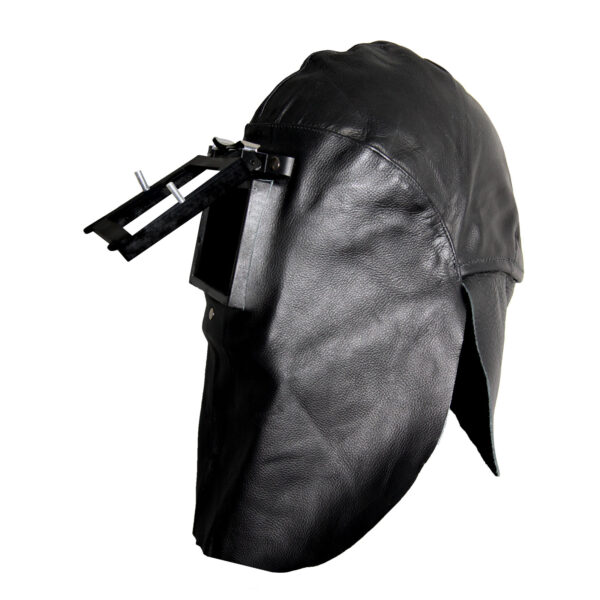 Schweißer Lederhaube mit Anstoßkappe Schweiß Ledermaske Schweißerhaube Schweißermaske – Bild 2