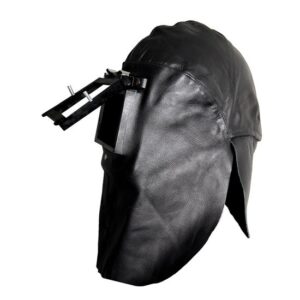 Schweißer Lederhaube mit Anstoßkappe Schweiß Ledermaske Schweißerhaube Schweißermaske