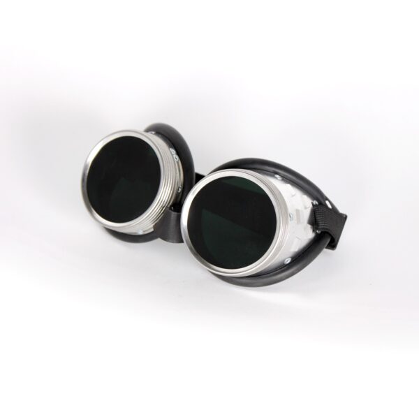 Schraubringbrille mit Schlauchgummipolster 50mm Glasdurchmesser, Gläser klar oder grün getönt DIN 4-6, Schutzbrille, Schweißschutzbrille – Bild 2