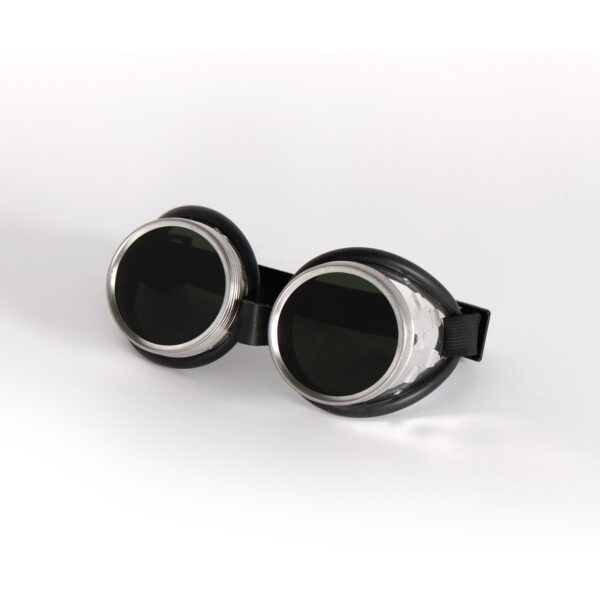 Schraubringbrille mit Schlauchgummipolster 50mm Glasdurchmesser, Gläser klar oder grün getönt DIN 4-6, Schutzbrille, Schweißschutzbrille – Bild 2