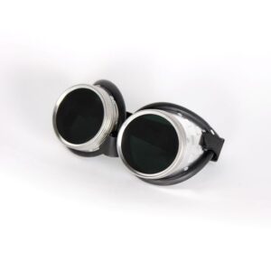 Schraubringbrille mit Schlauchgummipolster 50mm Glasdurchmesser, Gläser klar oder grün getönt DIN 4-6, Schutzbrille, Schweißschutzbrille
