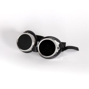 Schraubringbrille mit Schlauchgummipolster 50mm Glasdurchmesser, Gläser klar oder grün getönt DIN 4-6, Schutzbrille, Schweißschutzbrille
