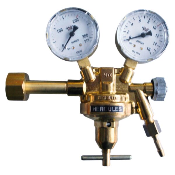 HERCULES Druckminderer Sauerstoff Druckregler - schweisser-king.de - Gas-Druckminderer - einstufig - Ausgangsdruck 200 bar - 0-10 bar – Bild 2