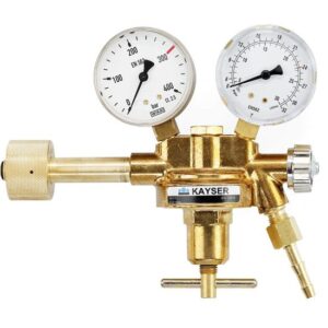 HERCULES Druckminderer Helium Druckregler - einstufig - 300 bar Eingangsdruck - 0-10 bar Ausgangsdruck - Flaschenanschluss nach DIN 477