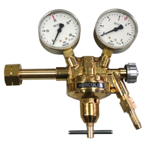 HERCULES Druckminderer Propan Druckregler Autogen Schweißen - schweisser-king.de - Gas-Druckminderer - einstufig - 20 bar - 0 bis 3,5 bar – Bild 2