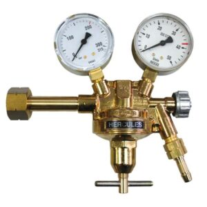 HERCULES Druckminderer Formiergas Druckregler MIG MAG WIG Schutzgas Schweißen Gas-Druckminderer, einstufig, Eingangsdruck 200 bar 0-50 L/min