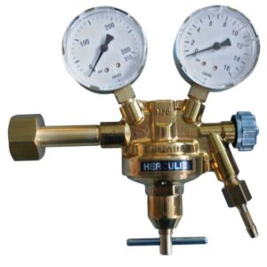 HERCULES Druckminderer Kohlensäure/Helium Druckregler Druckventil - schweisser-king.de - Gas Druckminderer, Eingangsdruck 200 bar - 0-10 bar