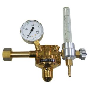 HERCULES Druckminderer Argon/CO2 Gas Druckregler einstufig Flowmeter MIG MAG WIG Schutzgas Schweißen - schweisser-king.de - Gas-Druckminderer 200 bar 0-32 L/min