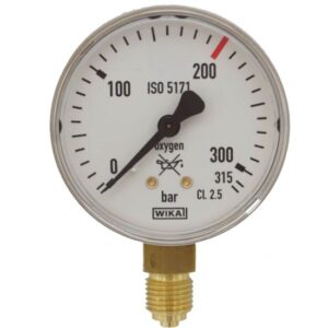 Druckmessgerät Manometer Sauerstoff R 1/4 Zoll 315 bar - Durchfluss bis 200 L/min