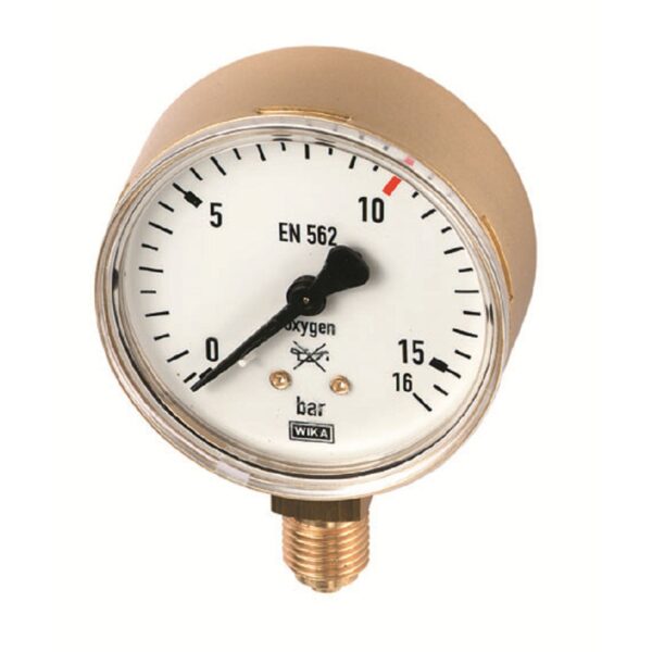Arbeitsmanometer Manometer Druckmessgerät Sauerstoff R 1/4 Zoll - 16 bar - bis 10 L / min – Bild 2