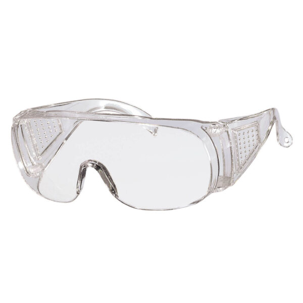 Schutzbrille Panorama Brille Überbrille für Brillenträger in Schutzstufe DIN P - 5P, kratzfest - Arbeitsschutzbrille, Arbeitsbrille – Bild 2