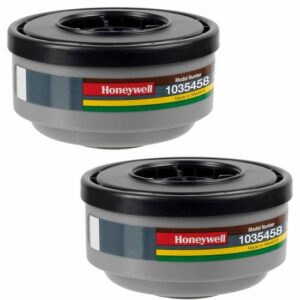 1 Paar Honeywell Filter N-Serie  ABEK1 - anorganische/saure Gase, Bajonettanschluss, für Valuair, Premier, Optifit, MXPF, N5400 Masken - 1 Paar
