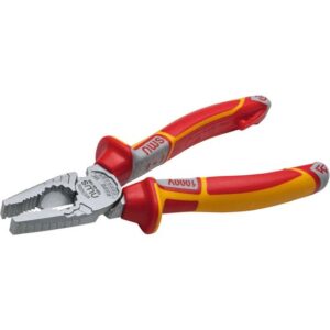 NWS Kraft-Kombinationszange CombiMax VDE 180 mm - amerikanische Form - für Halte-, Greif-, Biege- und Schneidearbeiten - Made in Germany
