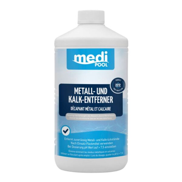 mediPOOL Metall- und Kalk Entferner 1L, Beckenreiniger, Poolbeckenreiniger, Kalklöser, saurer Reiniger – Bild 2