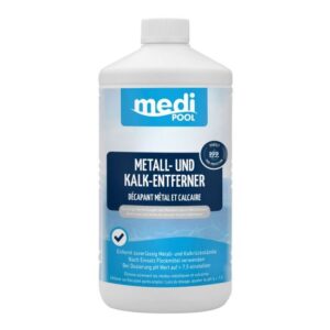 mediPOOL Metall- und Kalk Entferner 1L, Beckenreiniger, Poolbeckenreiniger, Kalklöser, saurer Reiniger