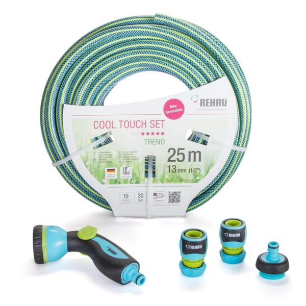 REHAU Gartenschlauch Set Cool Touch 1/2" 25 m Wasserschlauch für Bewässerung SET – Bild 2