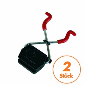 Bruns Universal-Gerätehalter, Tragkaft 5 kg - 2 Stück, Stahl verzinkt, Sockel bruchsicher, greift stufenlos