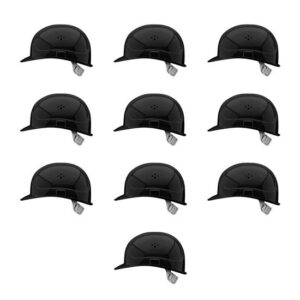 VOSS Schutzhelm INAP-Master Sets schwarz - Bauhelm inklusive 4-Punkt Gurtband-Innenausstattung mit Kinnriemenhalterung, Norm EN 397