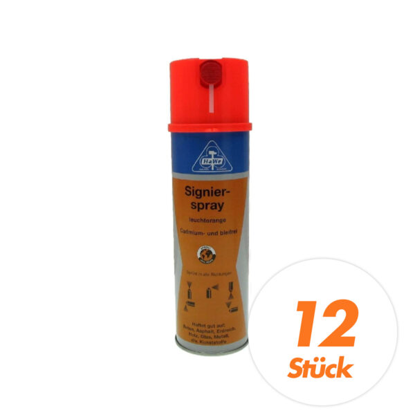HaWe Signierspray 500 ml 12 Stück, Markierungsfarbe, Signalfarbe, Markierspray, schnell trocknend - in verschiedenen Farben – Bild 2