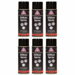 HaWe Silikonspray 6x 400 ml, Siliconspray, Schmieröl, Schmiermittel, Gleitmittel, Schutzspray, Pflegespray